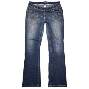 Maurices Jeans Womens 14 Original Bootcut Western Cowgirl Thick Stitch Flare‎